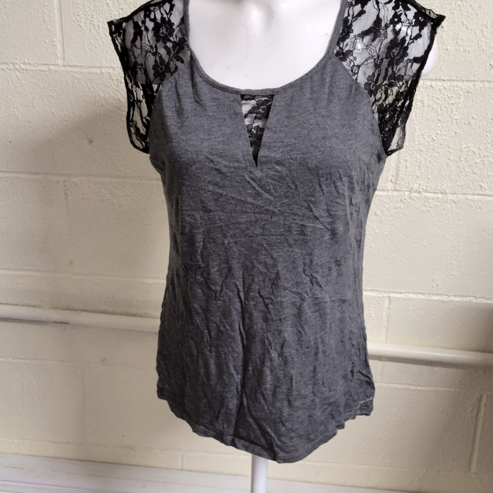 Express Lace Sleeve Top